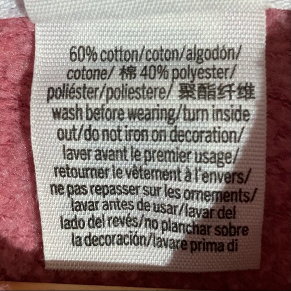 PINK Victoria's Secret Women's Medium Full Zip Hoodie White Tie Dye Sleeves - Picture 6 of 6